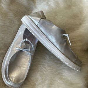 Hey Dude Silver Metallic shoes